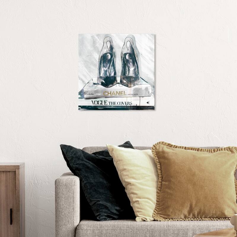 Wynwood Studio 'Marble Night Out' Fashion and Glam Wall Art Canvas Print - Black, Gray - 20 x 20