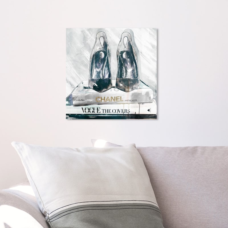 Wynwood Studio 'Marble Night Out' Fashion and Glam Wall Art Canvas Print - Black, Gray - 12 x 12