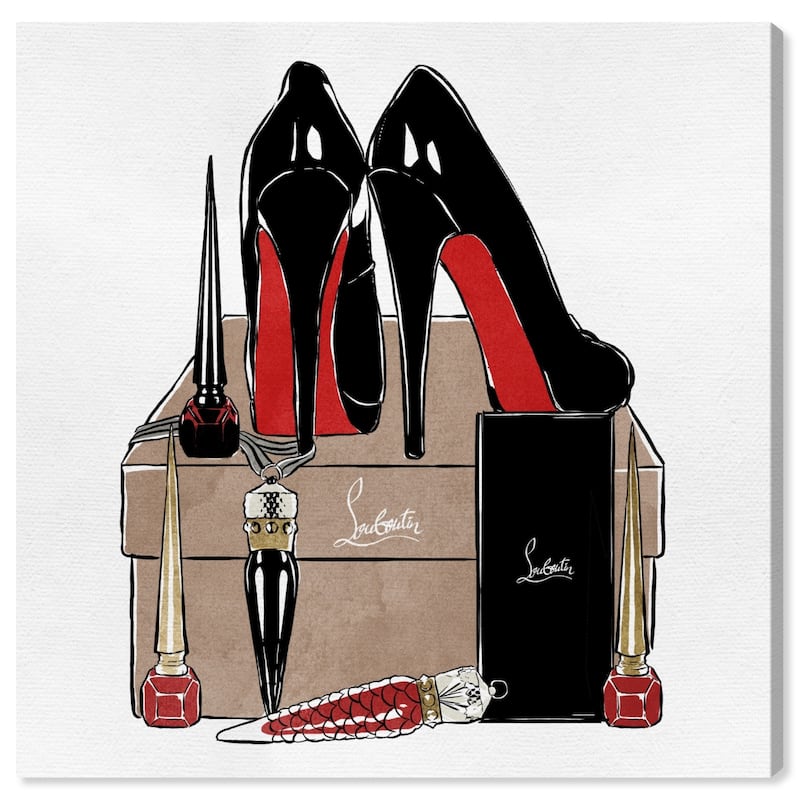 Wynwood Studio 'High Heels High Fashion' Fashion and Glam Wall Art Canvas Print - Black, Red