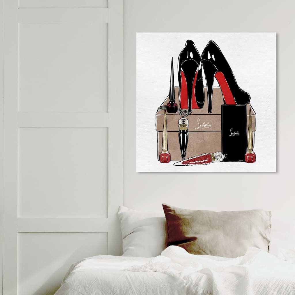 Wynwood Studio 'High Heels High Fashion' Fashion and Glam Wall Art Canvas Print - Black, Red