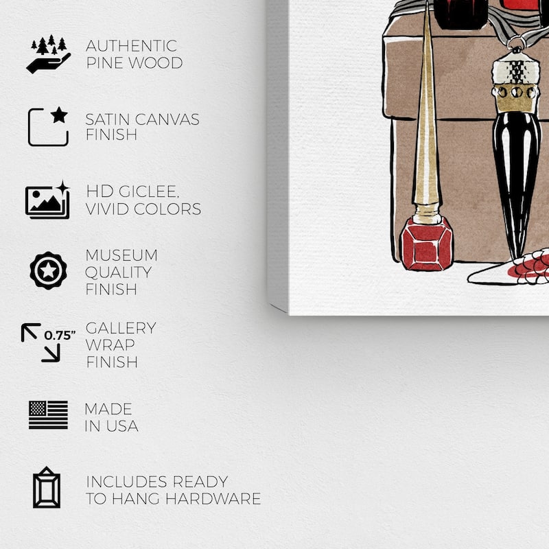 Wynwood Studio 'High Heels High Fashion' Fashion and Glam Wall Art Canvas Print - Black, Red
