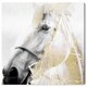 preview thumbnail 2 of 4, Wynwood Studio 'Horse Gold Dream' Animals Wall Art Canvas Print - White, Gold