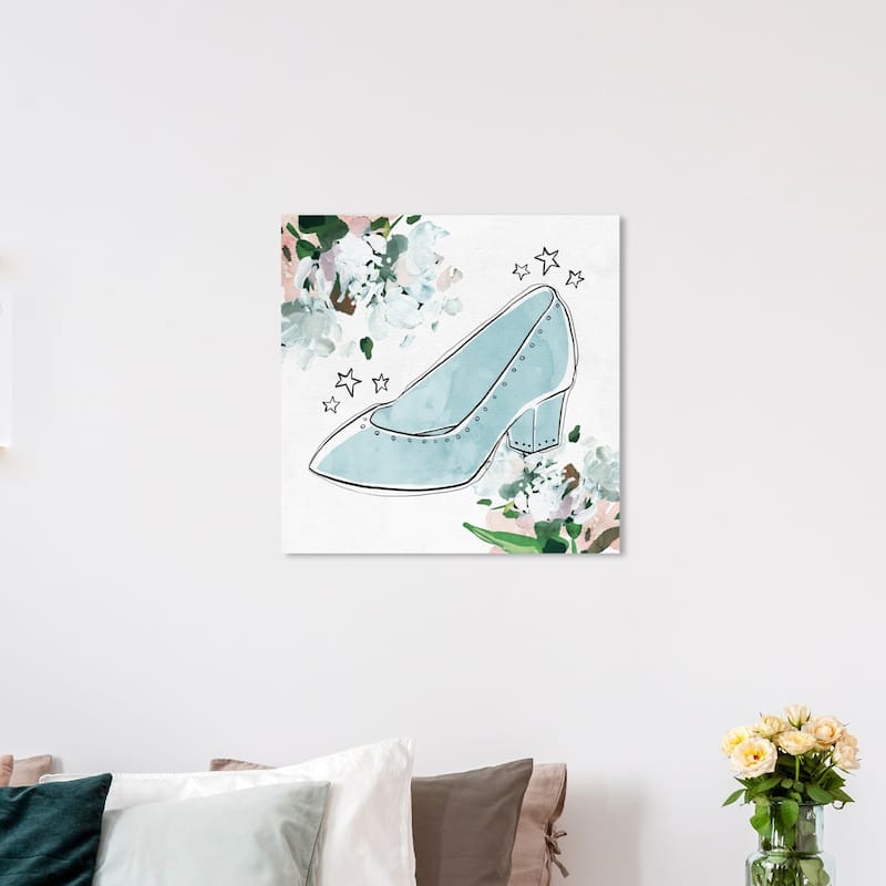Wynwood Studio 'Scribble Slipper' Fantasy and Sci-Fi Wall Art Canvas Print - Blue, White
