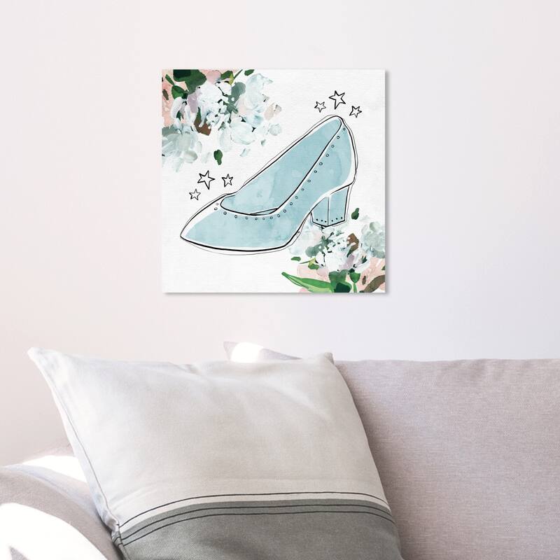 Wynwood Studio 'Scribble Slipper' Fantasy and Sci-Fi Wall Art Canvas Print - Blue, White