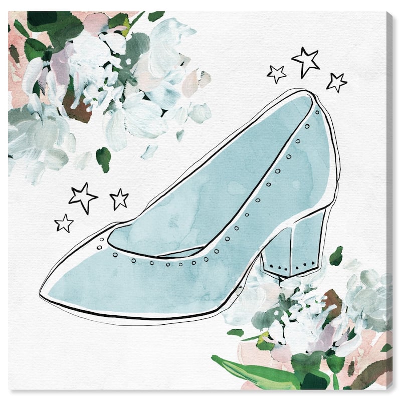 Wynwood Studio 'Scribble Slipper' Fantasy and Sci-Fi Wall Art Canvas Print - Blue, White