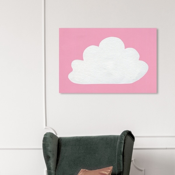 Wynwood Studio 'Cloud' Nature and Landscape Wall Art Canvas Print - Pink, White