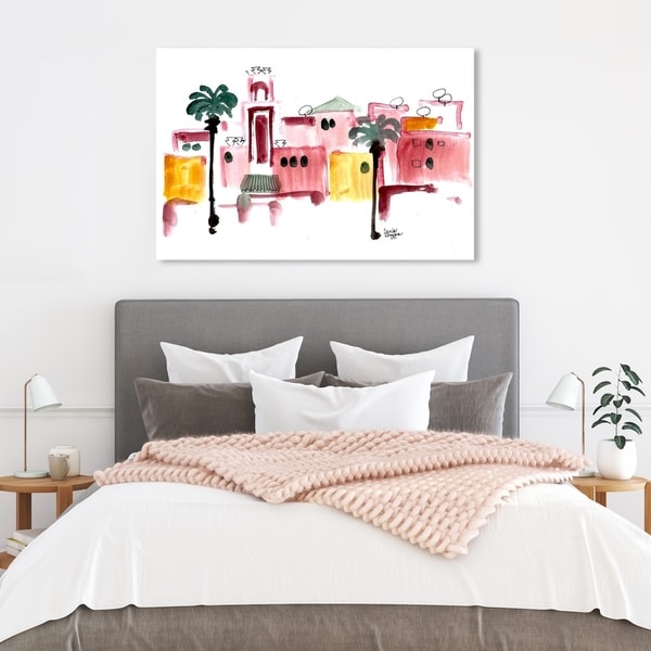 Wynwood Studio 'Denise Elnajjar - Marrakech' World and Countries Wall Art Canvas Print - Red, White