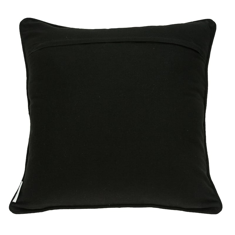 Parkland Collection Abali Transitional Black and White Pillow Cover With Poly Insert