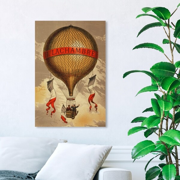Wynwood Studio 'Balloon Lachambre 1860' Transportation Wall Art Canvas Print - Brown, White