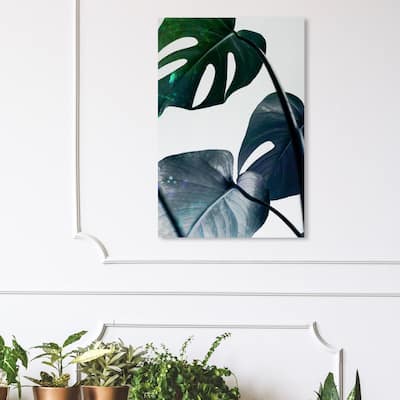 Wynwood Studio 'Leaves and Leaves' Floral and Botanical Wall Art Canvas Print - Green, White