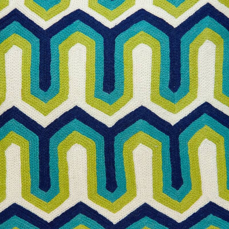 Parkland Collection Handmade Monte Transitional Multicolored Pillow Cover With Poly Insert