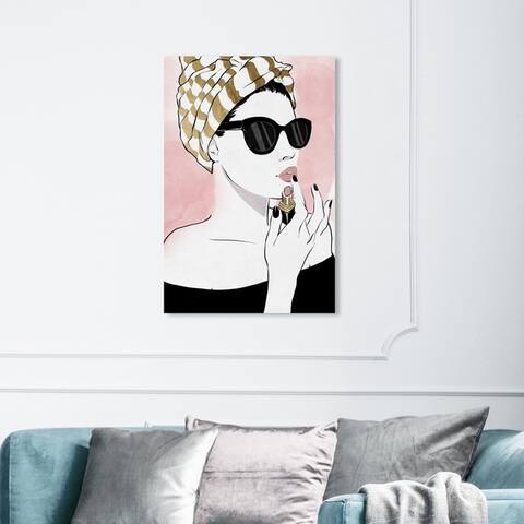 Wynwood Studio 'All Glammed Up Night Foil' Fashion and Glam Wall Art Canvas Print - Pink, Gold