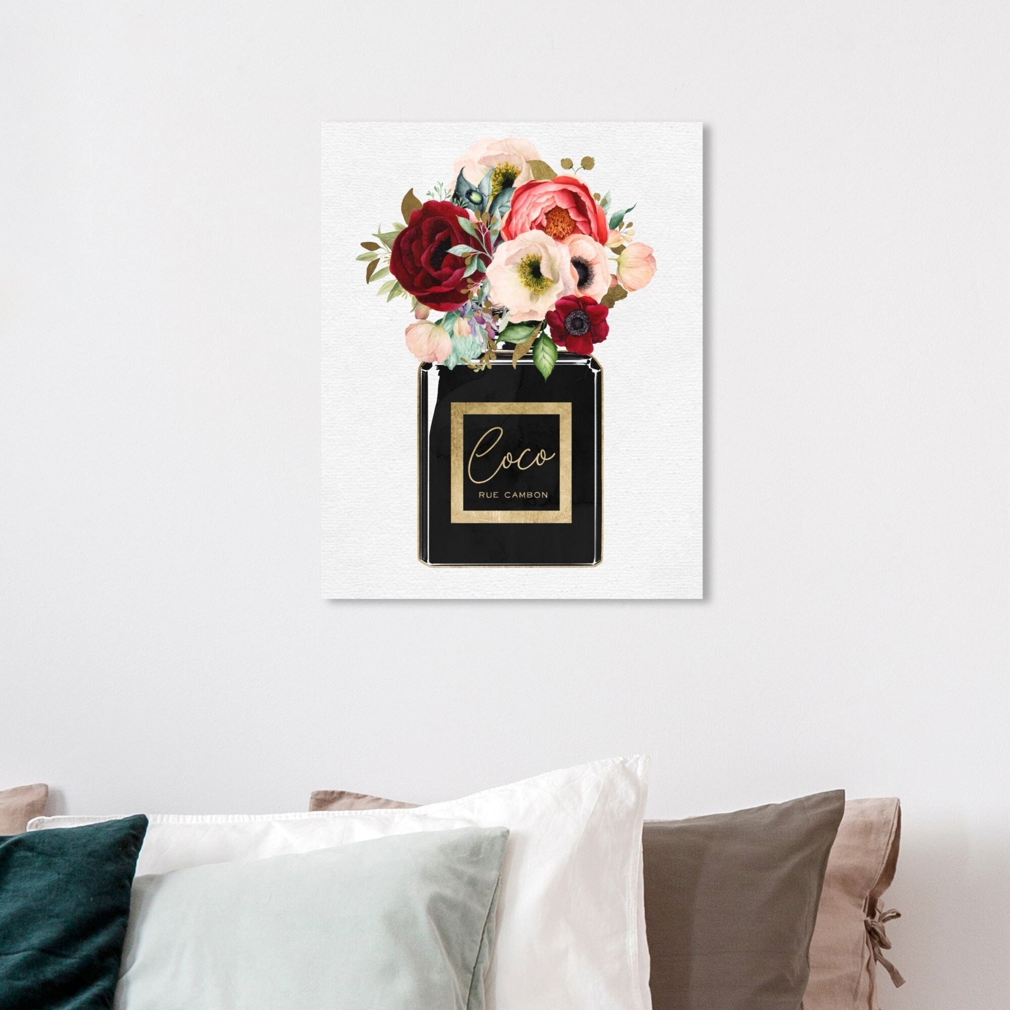 Set of 3 Wall Art Fashion Book Stack Perfume Wall Art Coco