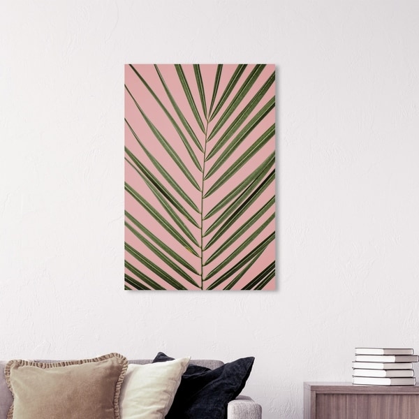 Wynwood Studio 'Palm Life' Floral and Botanical Wall Art Canvas Print - Green, Pink
