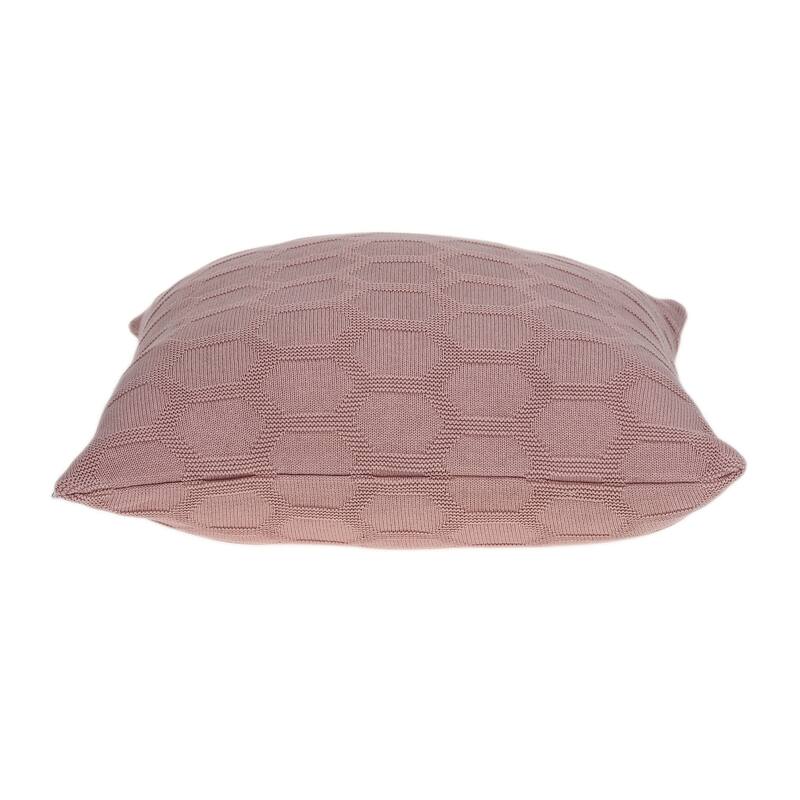 Parkland Collection Diani Transitional Pink Pillow Cover With Poly Insert