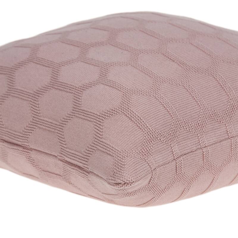 Parkland Collection Diani Transitional Pink Pillow Cover With Poly Insert