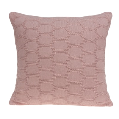 Parkland Collection Diani Transitional Pink Pillow Cover With Poly Insert