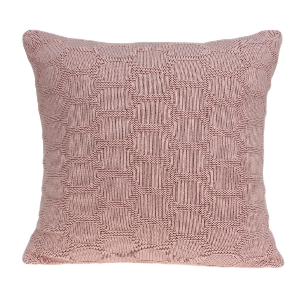 Parkland Collection Diani Transitional Pink Pillow Cover With Poly Insert