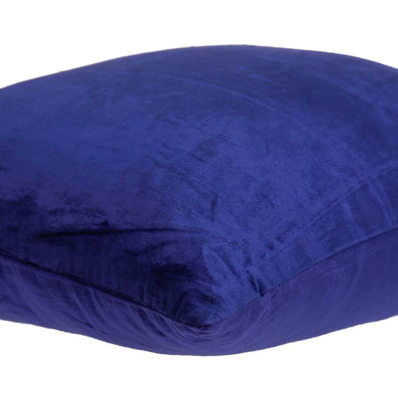 Parkland Collection Topaz Transitional Royal Blue Solid Pillow Cover With Poly Insert
