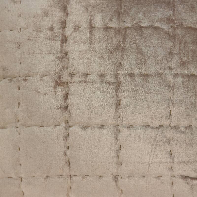 Parkland Collection Byblo Transitional Taupe Solid Quilted Pillow Cover With Poly Insert