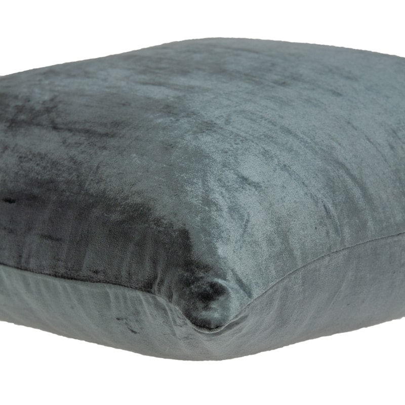 Parkland Collection Garnet Transitional Charcoal Solid Pillow Cover With Poly Insert