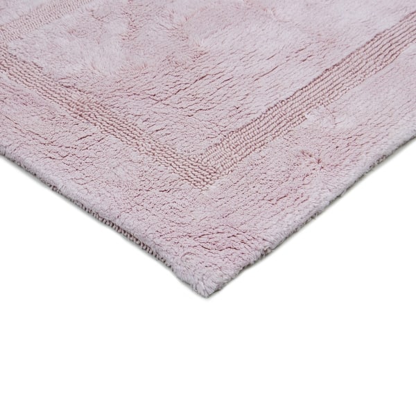 Egyptian Cotton Inset Border Bath Rug - Blush - On Sale - Bed Bath ...