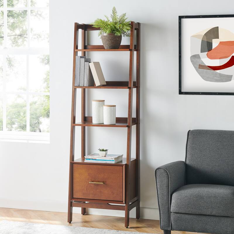 Crosley Landon Small Etagere Mahogany - 22.13 "W x 15.13 "D x 70.13 "H