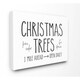 Stupell Christmas Trees Farm Sold Holiday Black And White Word Design ...