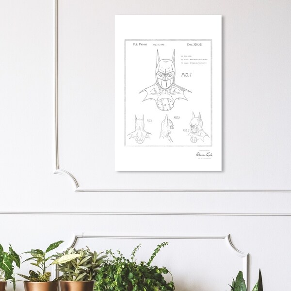 Wynwood Studio 'Batman 1992, Silver Metallic' Movies and TV Wall Art Canvas Print - Gray, White
