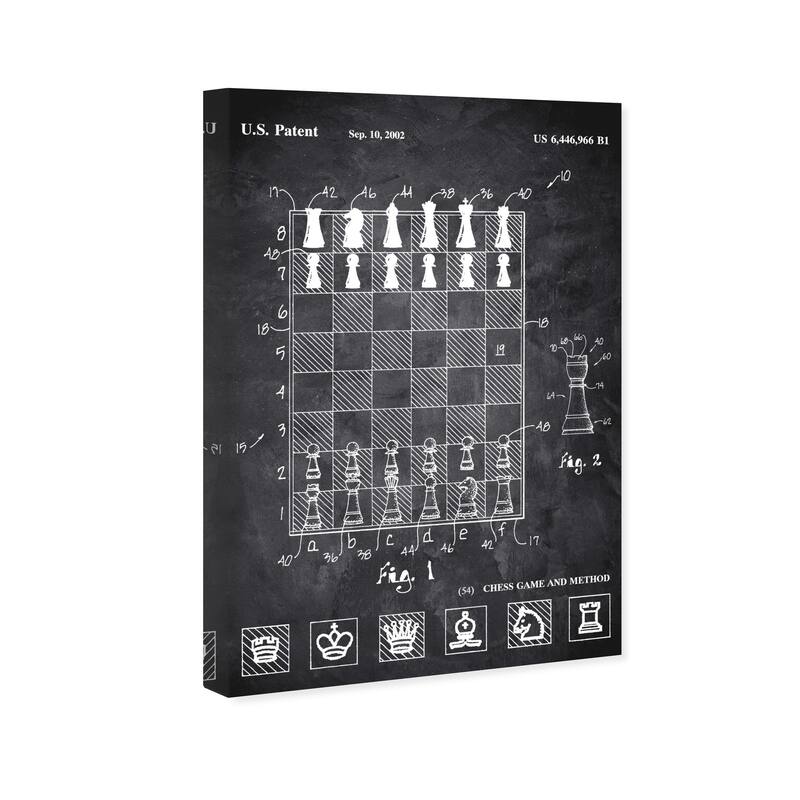 Wynwood Studio 'Chess Game and Method 2000 Chalkboard' Entertainment
