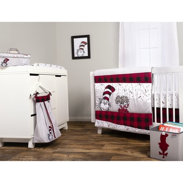 Shop Dr Seuss Lumberjack Cat In The Hat 5 Piece Crib Bedding Set