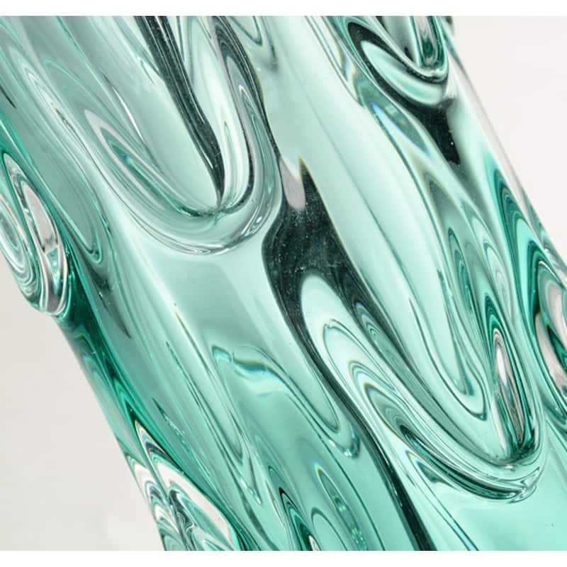 Relaxing and Simple Blue Glass Table Buffet Lamp By Lucas McKearn