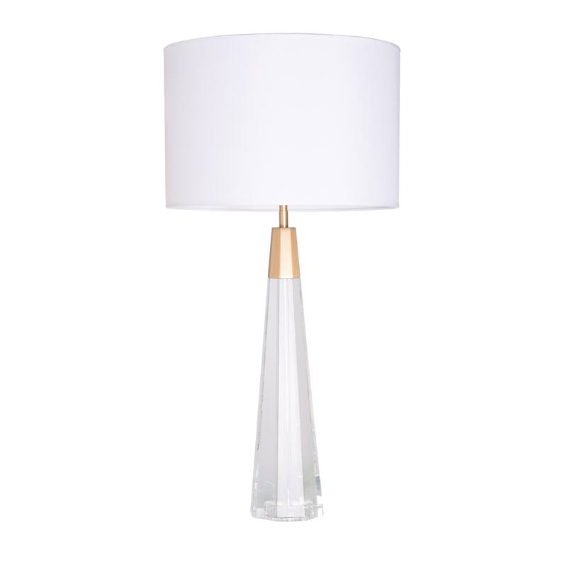 Clean Faceted Glass Table Buffet Lamp By Lucas McKearn