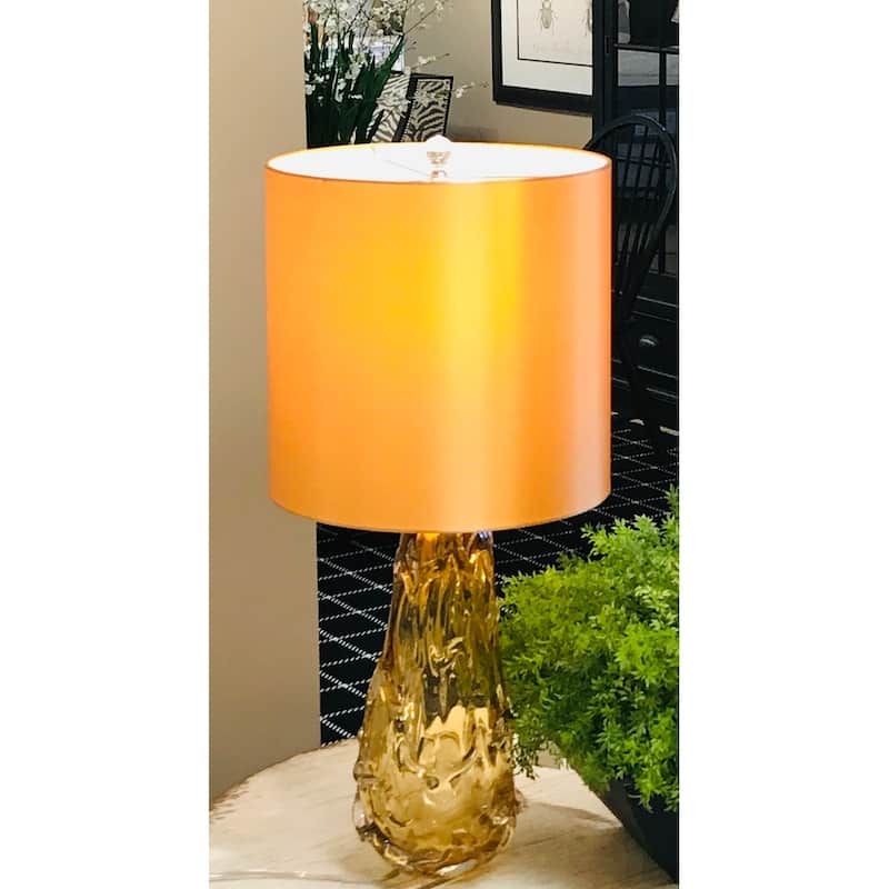 Table Lamp Deep Orange Finish By Lucas McKearn French Wiring