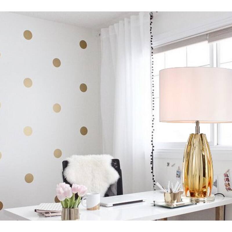 Transitional Modern with Amber Finish Lamp By Lucas McKearn