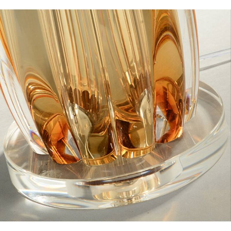Transitional Modern with Amber Finish Lamp By Lucas McKearn
