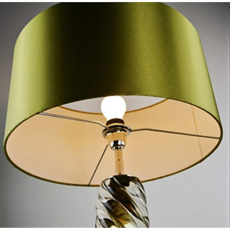 Modern Traditional Green Glass Lamp By Lucas McKearn