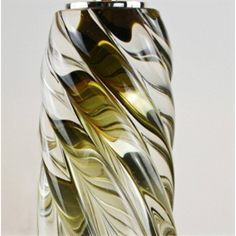 Modern Traditional Green Glass Lamp By Lucas McKearn