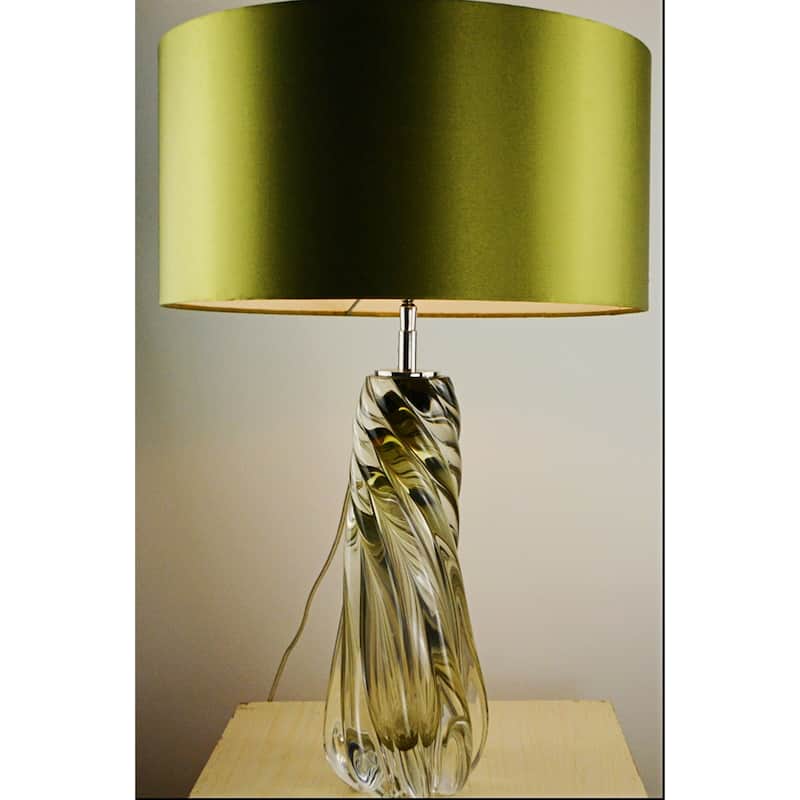 Modern Traditional Green Glass Lamp By Lucas McKearn