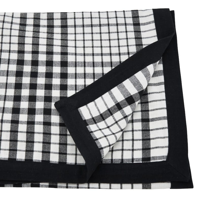 Plaid Table Runner With Double Layer Design