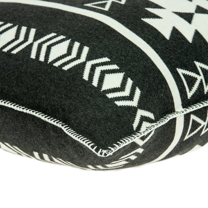 Parkland Collection Sioux Southwest Black Pillow Cover With Poly Insert