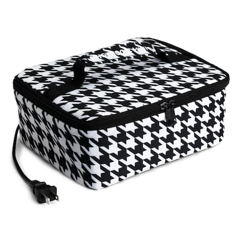 HOTLOGIC Food Warming Tote, Lunch Bag 120V, Houndstooth
