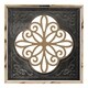 preview thumbnail 5 of 3, Stratton Home Decor Wood and Metal Blue Square Wall Décor - 16.x16.x1.25
