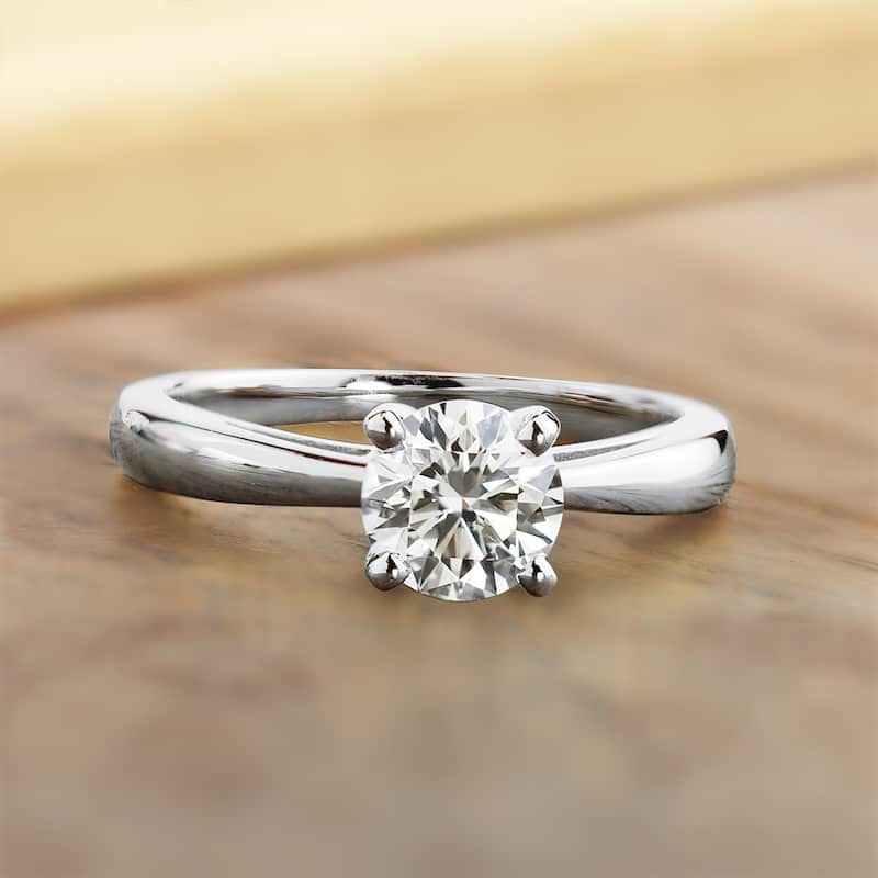 Auriya 14k Gold 1ctw Solitaire Diamond Engagement Ring Certified (G-H, SI2-I1)