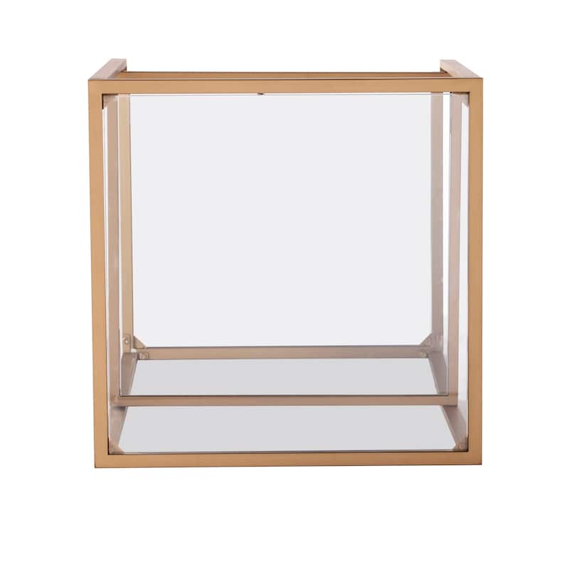 SEI Furniture Harlie Glam Gold Metal End Table