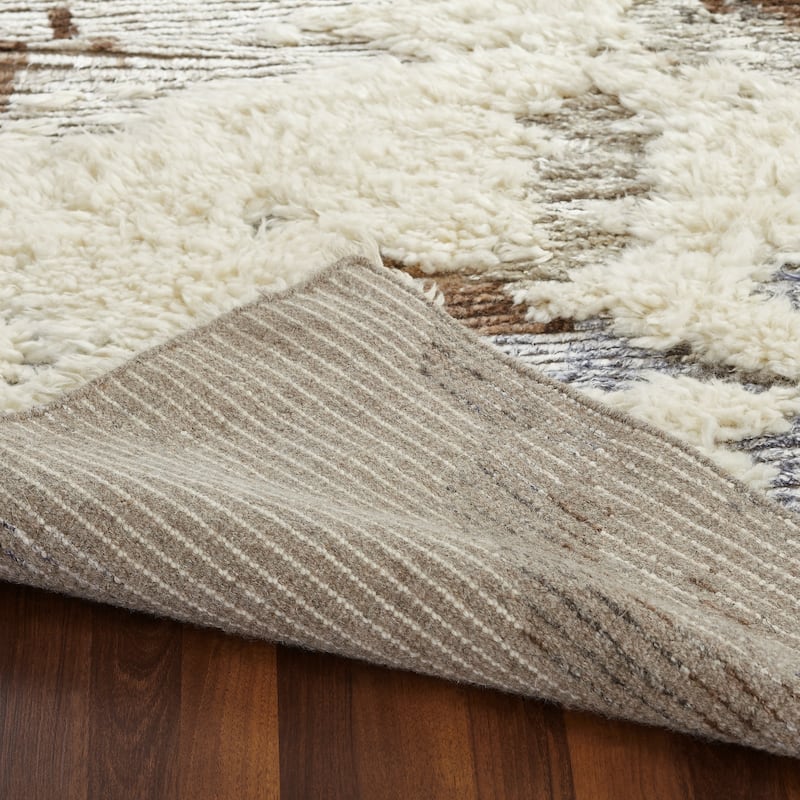 Carbon Loft Silkina Granite Earth Shag Area Rug