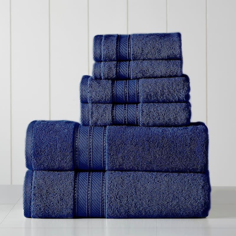 Modern Threads 6-Piece SpunLoft Towel Set - Navy