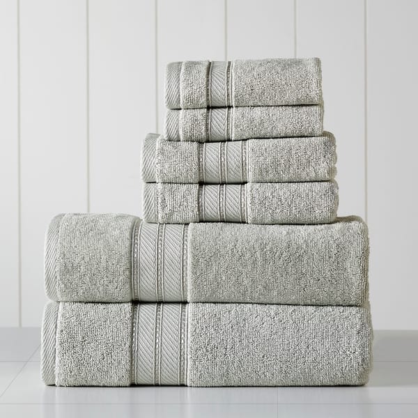  Superior Long Staple 100% Combed Cotton 700GSM Solid  Highly-Absorbent 4-Piece Bath Towel Set for Bathroom, Shower, Kitchen-Super  Soft, Plush, Highly Absorbent, Assorted 4-Piece Towels, Grey : Home &  Kitchen