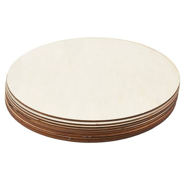 Shop 10 Pack Unfinished Round Natural Rustic Wooden Cutout Circle