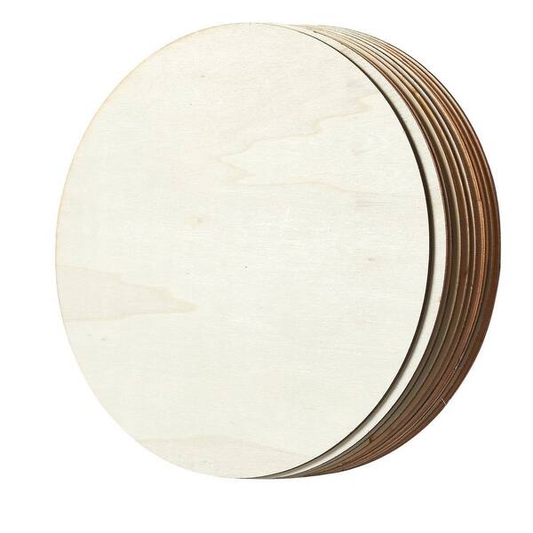 Shop 10 Pack Unfinished Round Natural Rustic Wooden Cutout Circle
